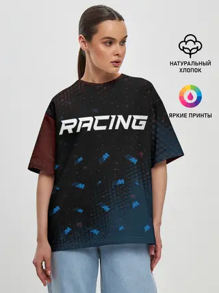 Женская футболка оверсайз / BMW - Halftone