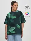 Женская футболка оверсайз / листва