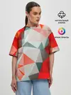 Женская футболка оверсайз / Абстракция-Геометрия