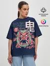 Женская футболка оверсайз / Anime Oni Demon Yokai