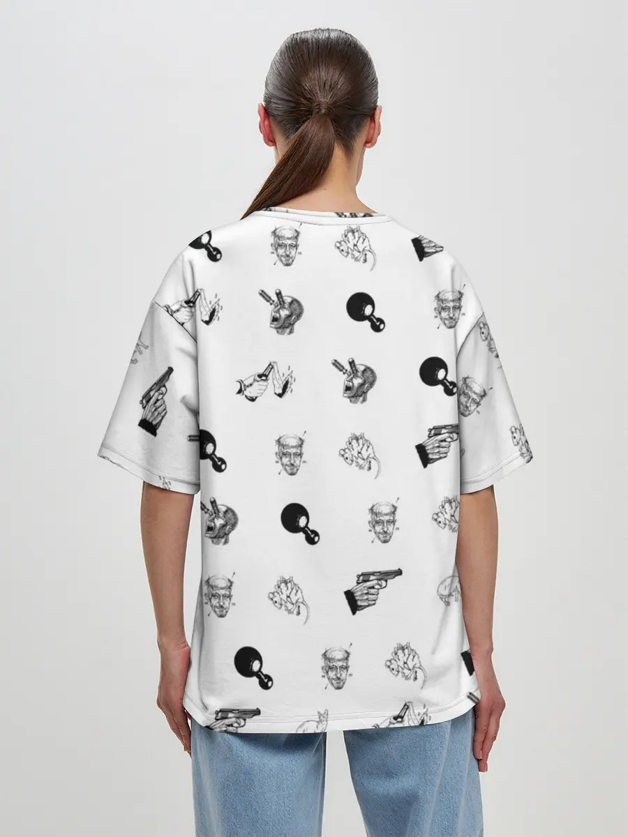 Женская футболка оверсайз / Кровосток | Паттерн