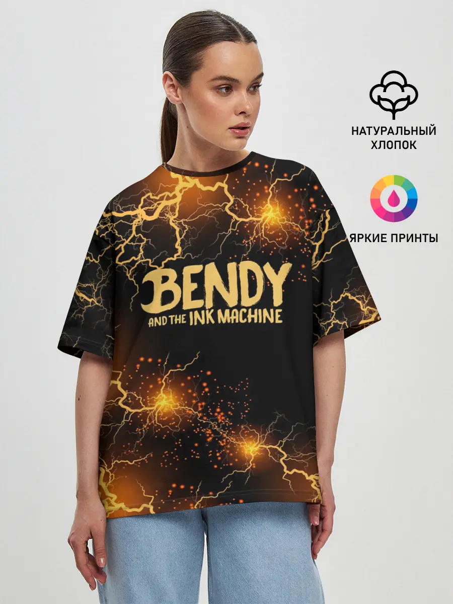 Женская футболка оверсайз / BENDY LOGO