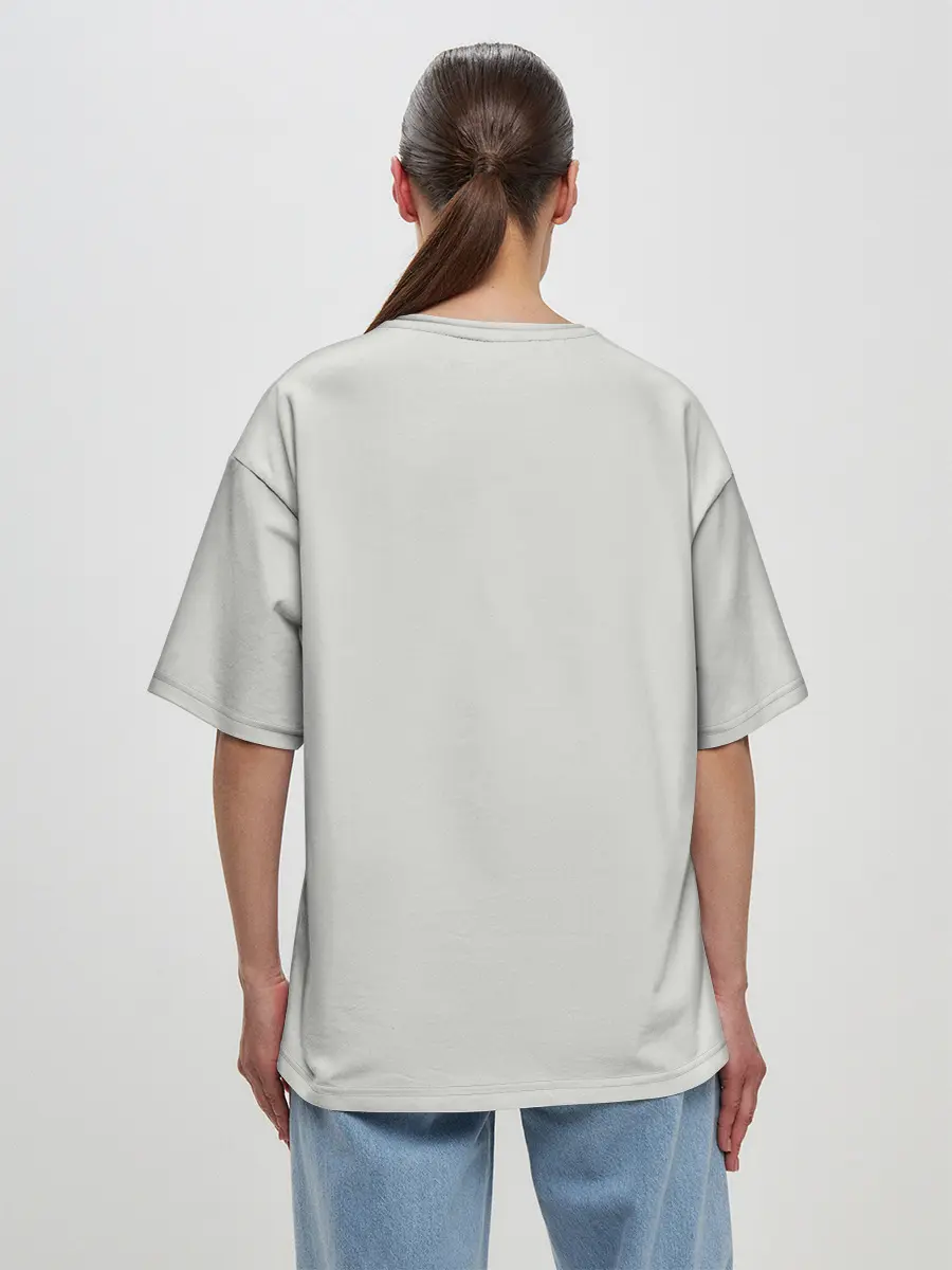 Женская футболка оверсайз / Испуганный кот