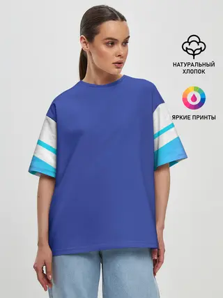 Женская футболка оверсайз / NEON GRADIENT FITNESS UNIFORM