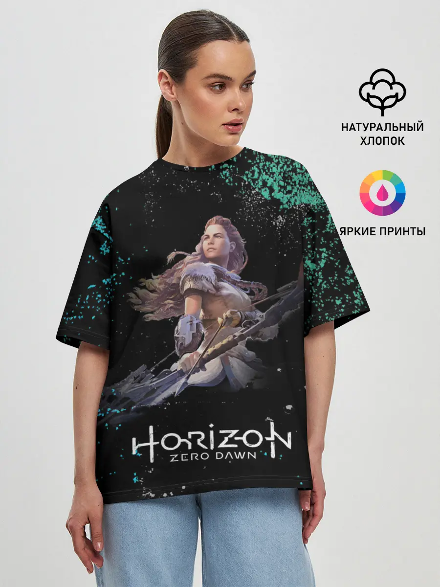 Женская футболка оверсайз / Лучница Элой