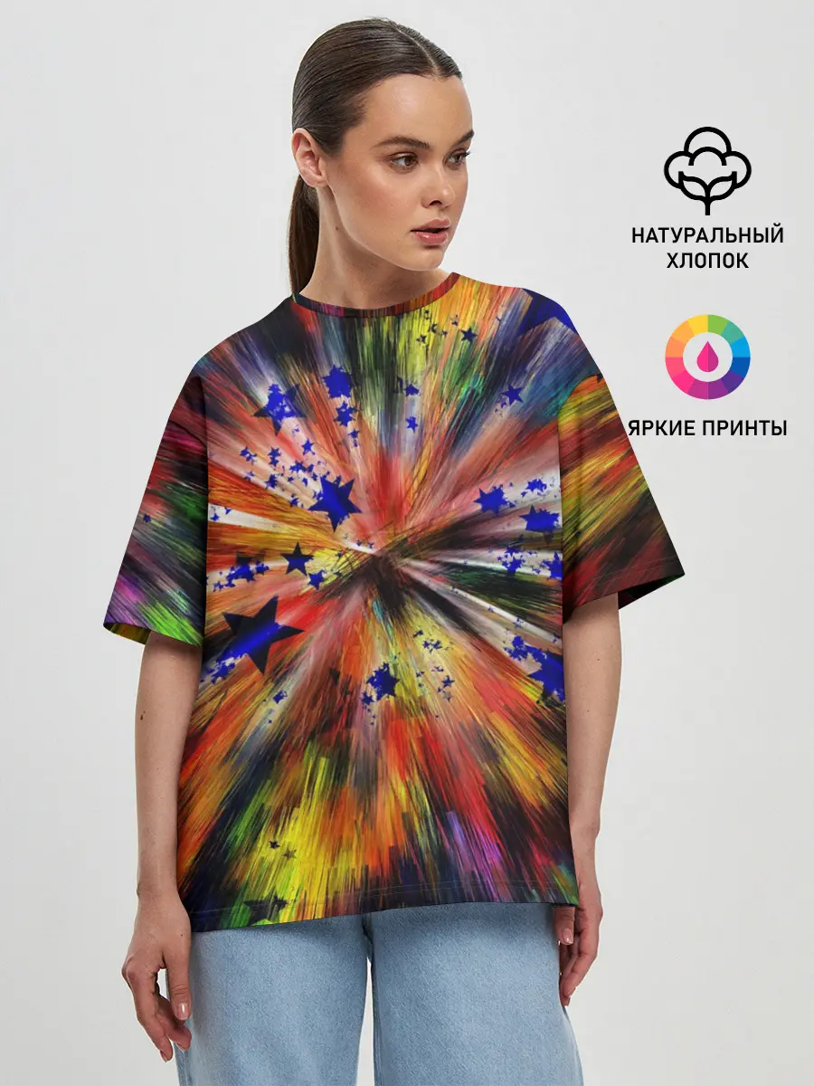 Женская футболка оверсайз / Звездный путь