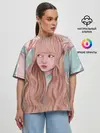 Женская футболка оверсайз / Лиса Манобан
