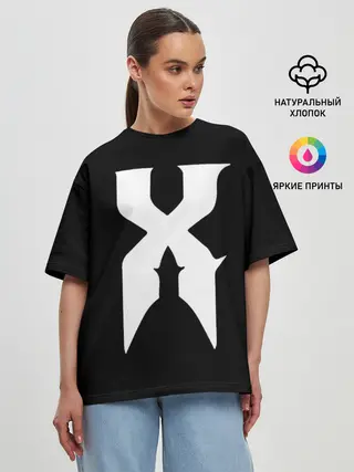 Женская футболка оверсайз / X