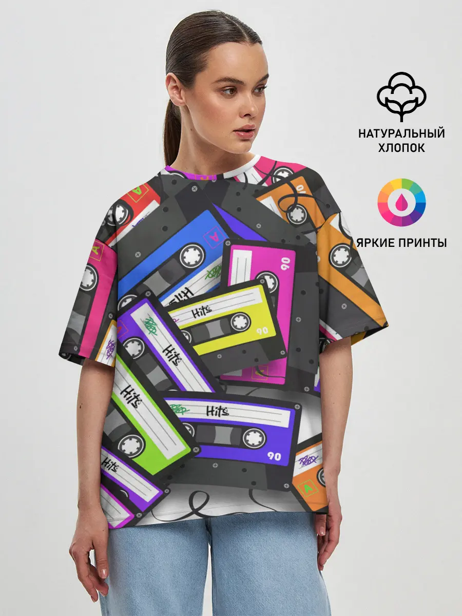 Женская футболка оверсайз / OLD SCHOOL