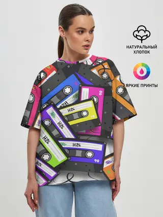 Женская футболка оверсайз / OLD SCHOOL