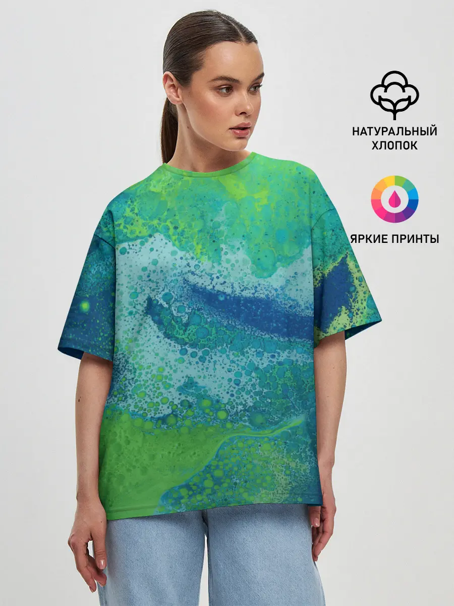 Женская футболка оверсайз / Художественная Тина