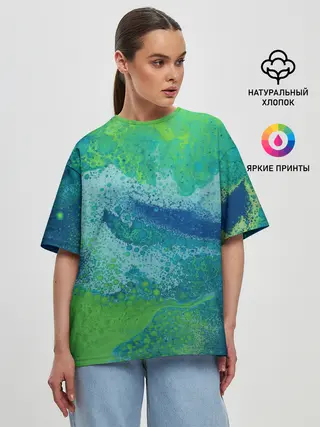 Женская футболка оверсайз / Художественная Тина