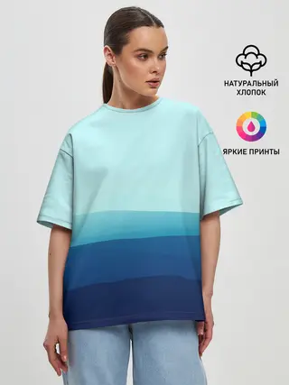 Женская футболка оверсайз / Море
