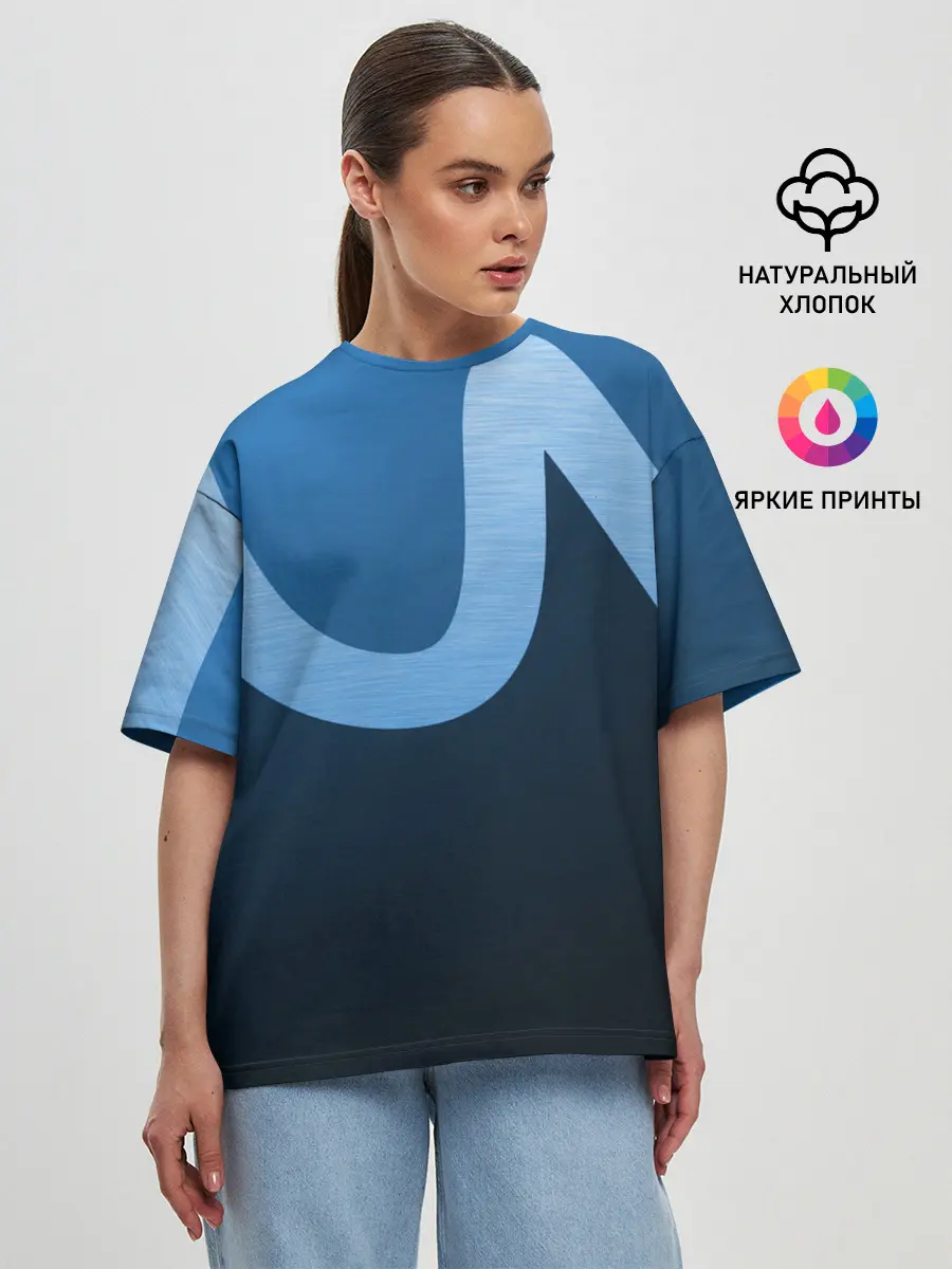 Женская футболка оверсайз / WAVE