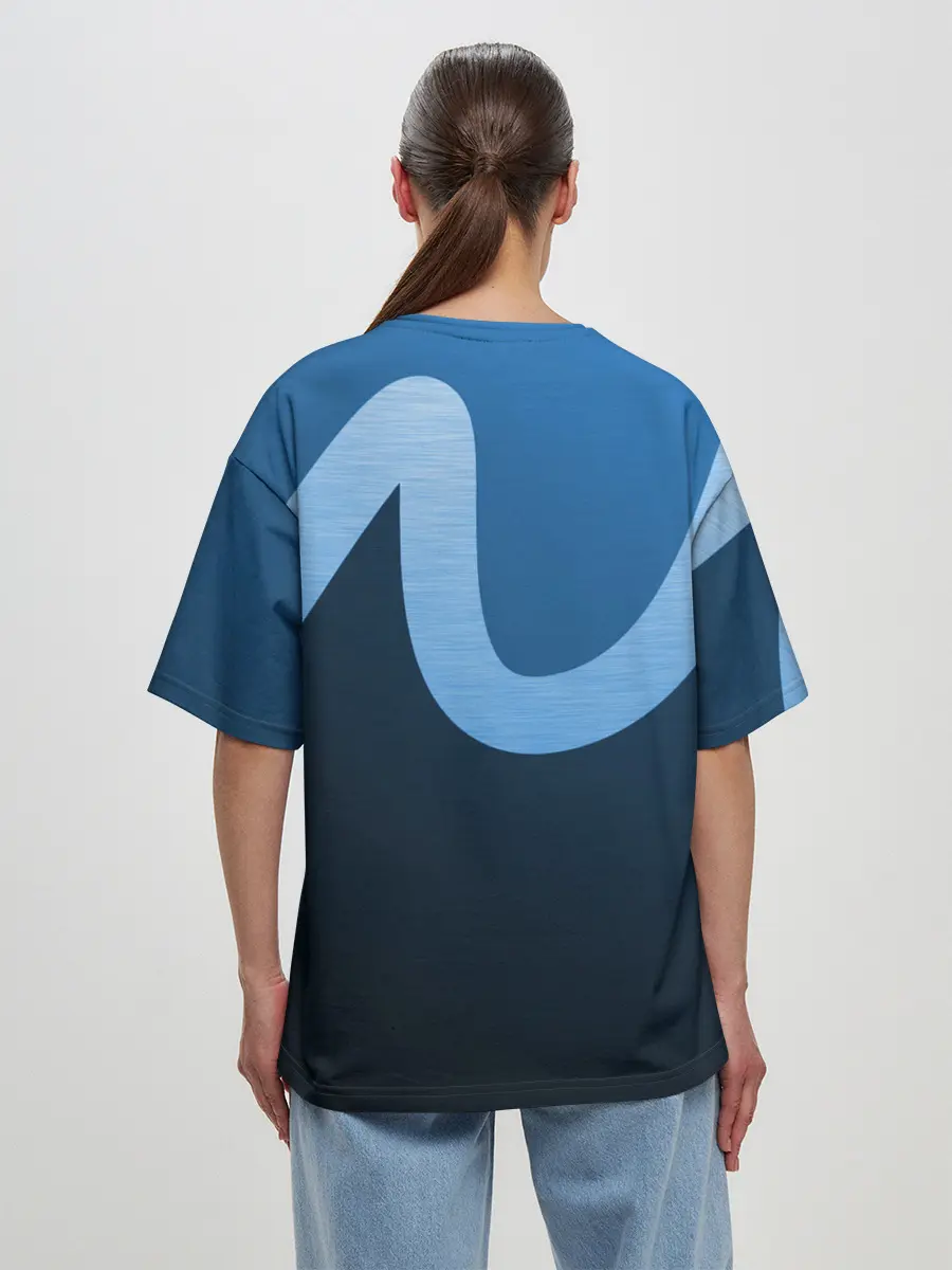 Женская футболка оверсайз / WAVE