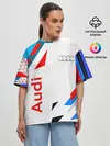 Женская футболка оверсайз / AUDI / АУДИ / SPORT