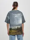 Женская футболка оверсайз / Фантастический пейзаж