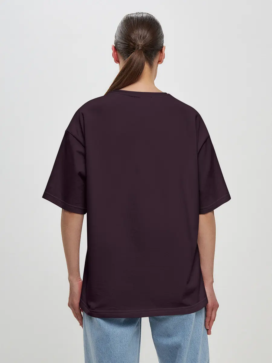 Женская футболка оверсайз / Череп с VR