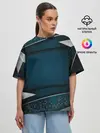 Женская футболка оверсайз / 3D luxury sport style Золото