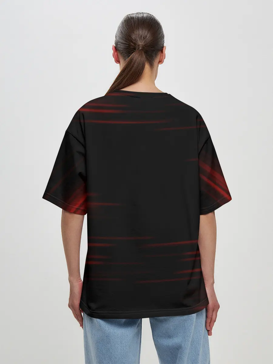 Женская футболка оверсайз / Иноске Хашибира Kimetsu no Yaiba