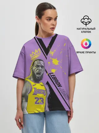 Женская футболка оверсайз / леброн джеймс