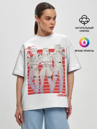 Женская футболка оверсайз / Команда клеток