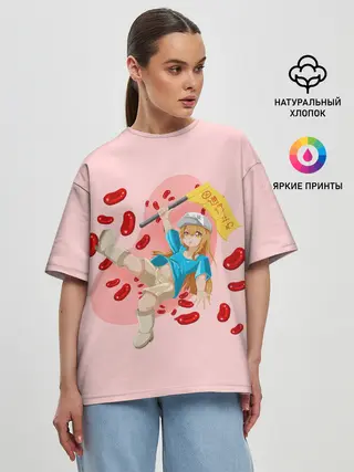 Женская футболка оверсайз / Platelets