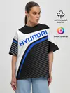 Женская футболка оверсайз / HYUNDAI / ХЕНДАЙ / SPORT