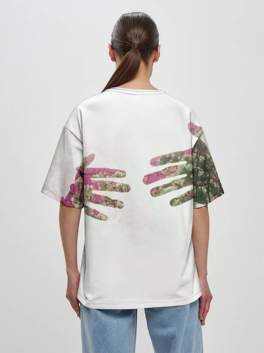 Женская футболка оверсайз / HANDS