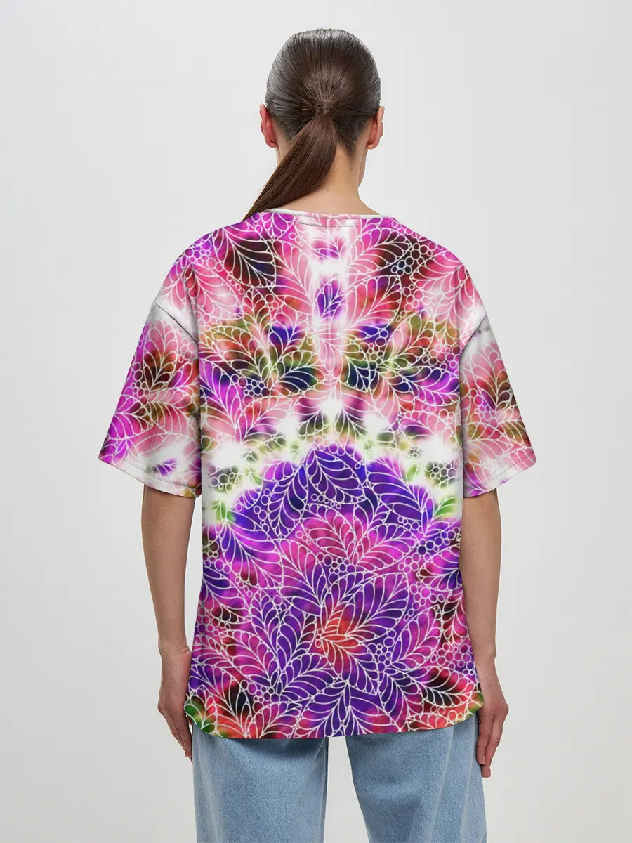 Женская футболка оверсайз / Тай-дай