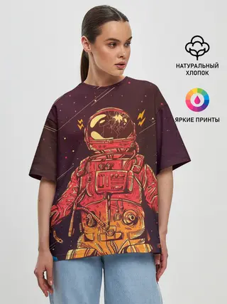 Женская футболка оверсайз / Космос