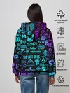 Женское худи / ЛОГОТИПЫ ИГР НЕОН / NEON GAMES LOGO