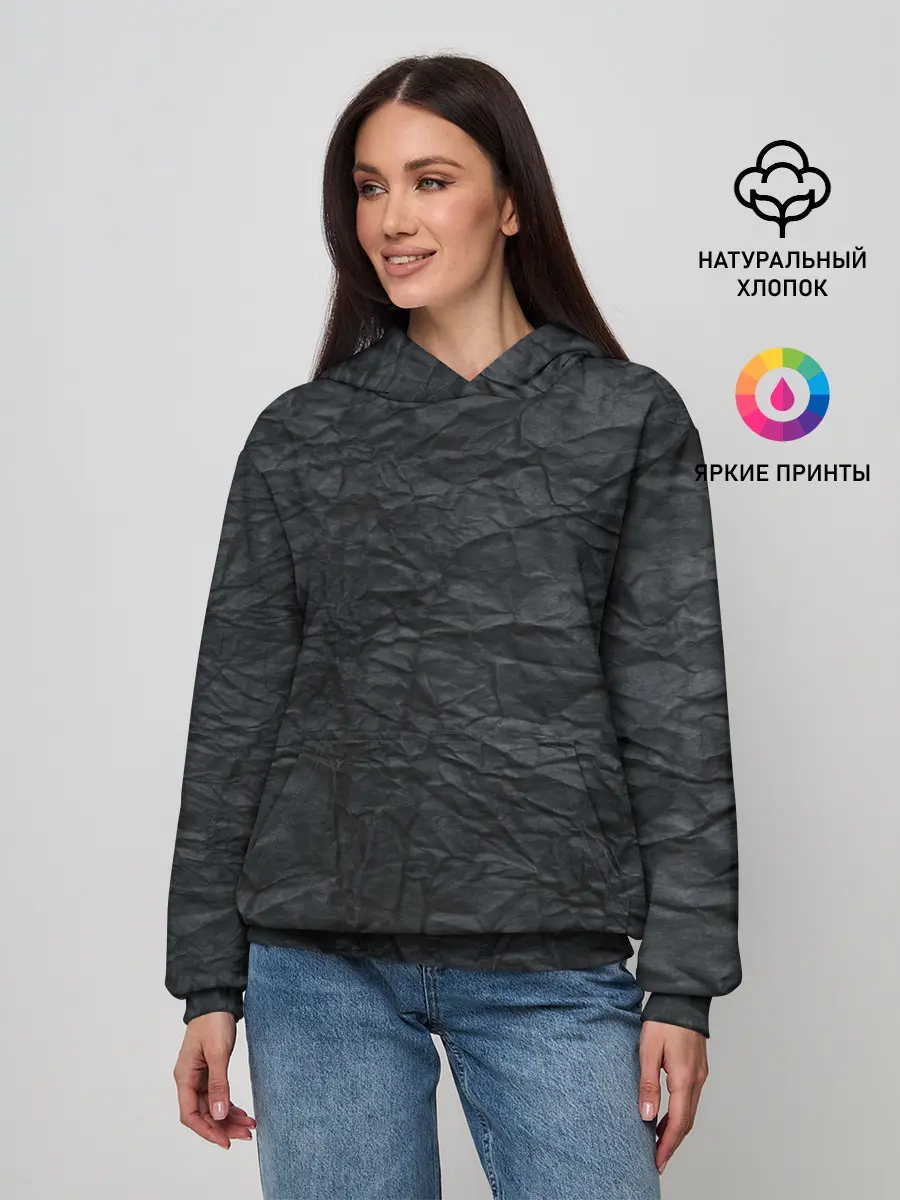 Женское худи / Черная Бумага