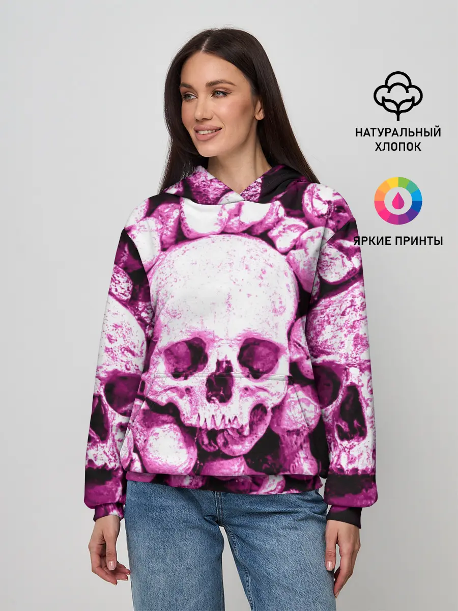 Женское худи / череп