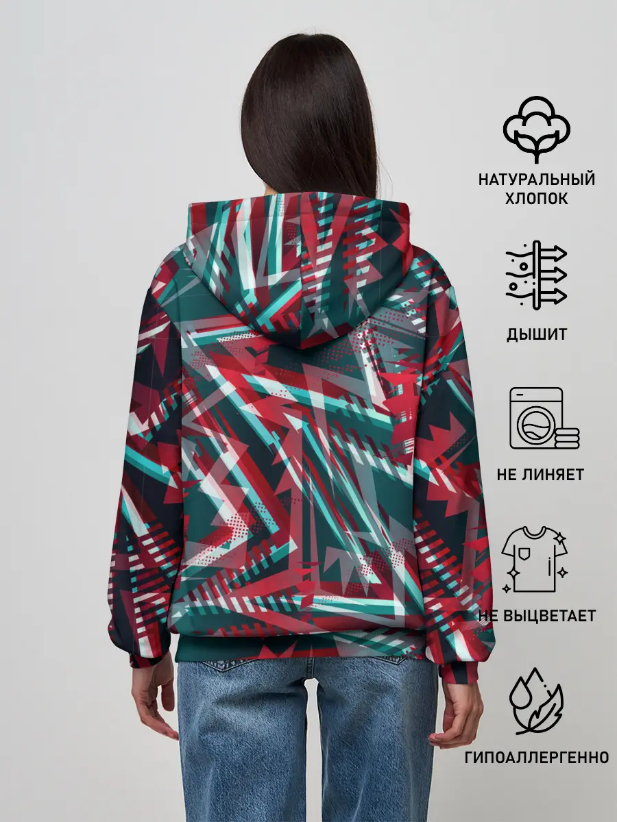 Женское худи / Glitch микс