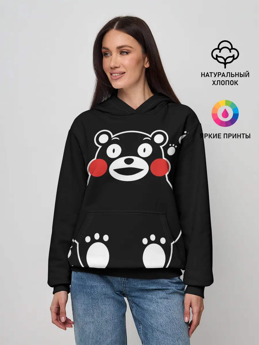 Женское худи / Kumamon сидит