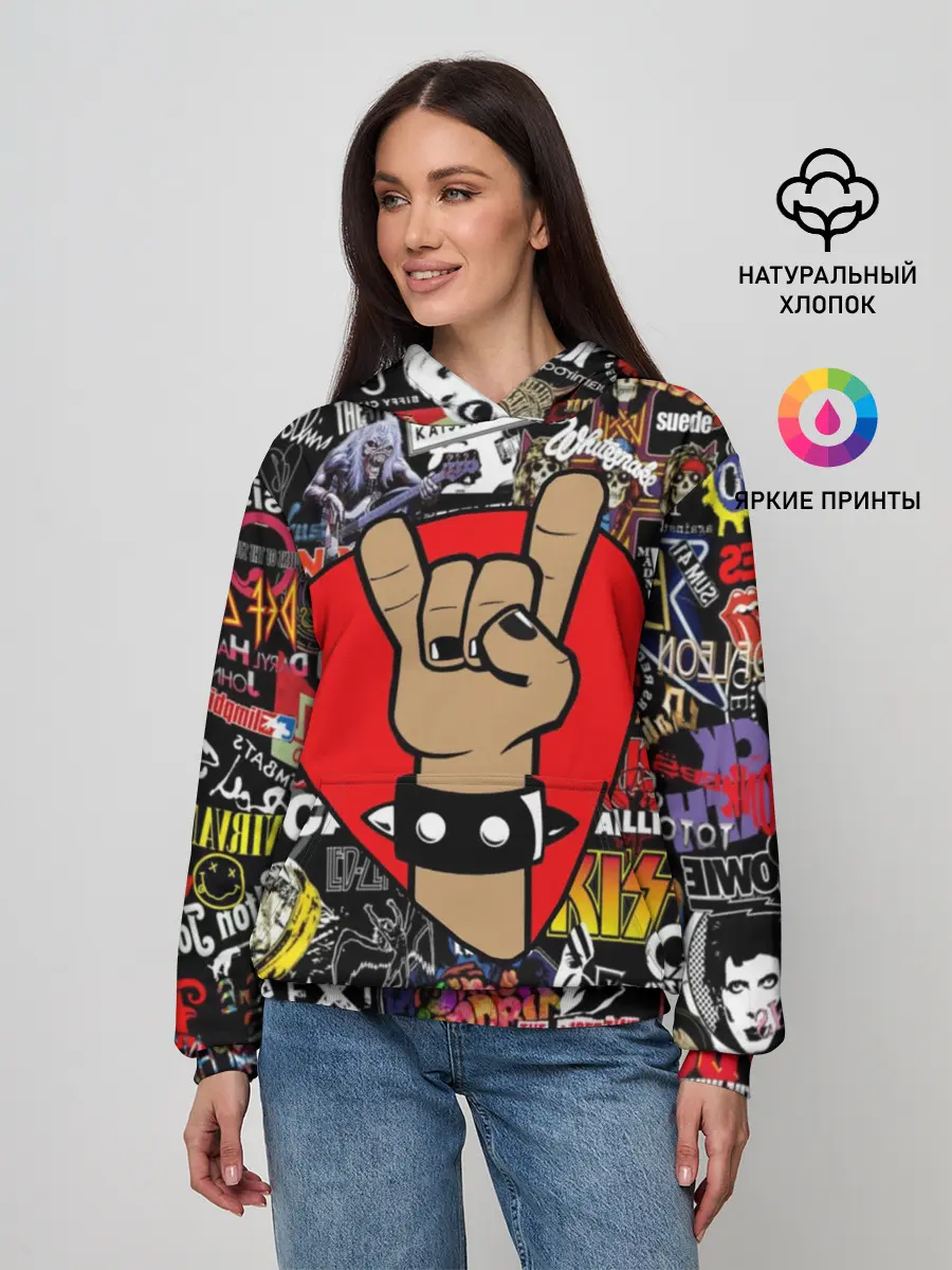 Женское худи / Rock | Логотипы