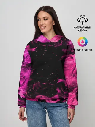 Женское худи / ОГОНЬ НЕОН