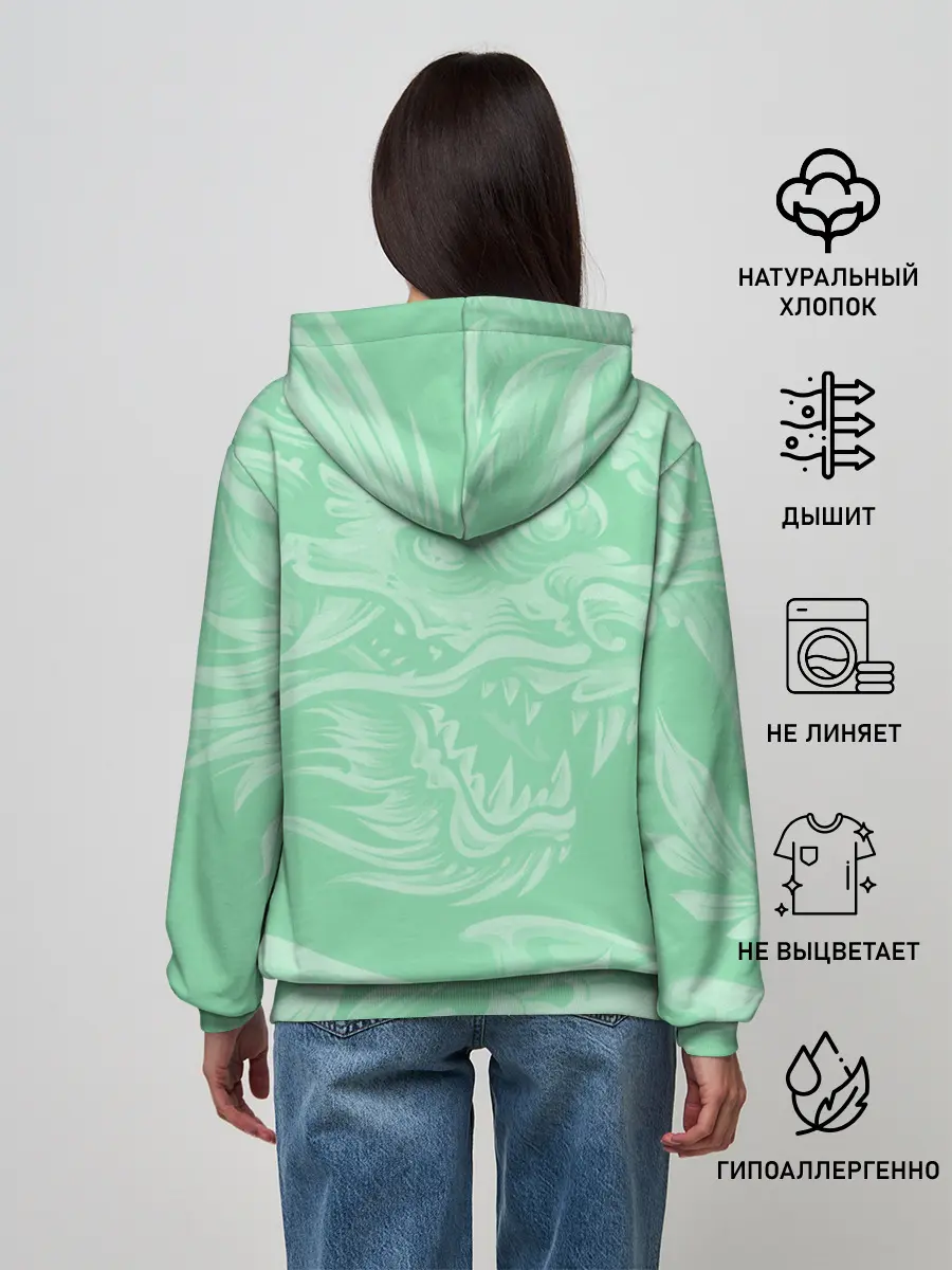 Женское худи / Изумрудный дракон