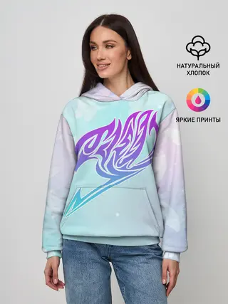 Женское худи / Хвост Феи радужный фон