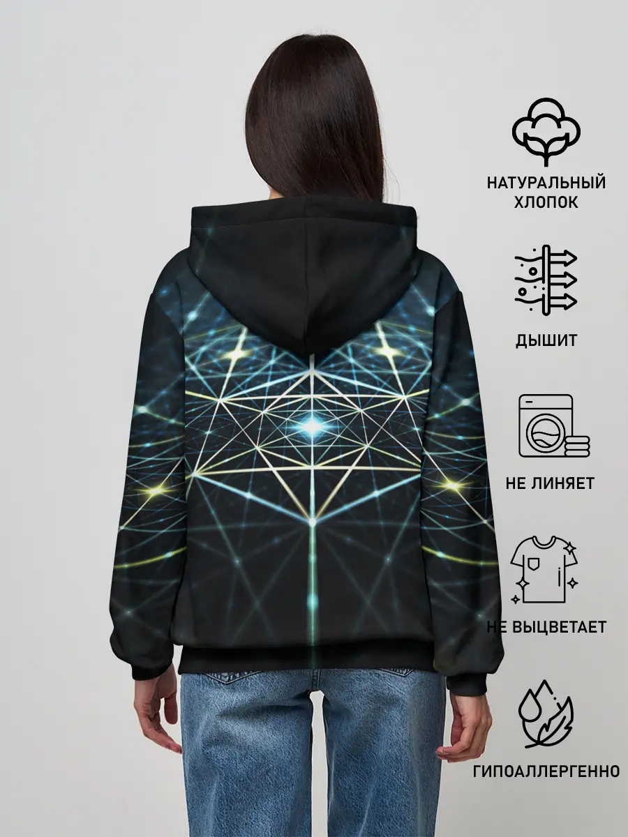 Женское худи / CYBERWORLD ABSTRACT