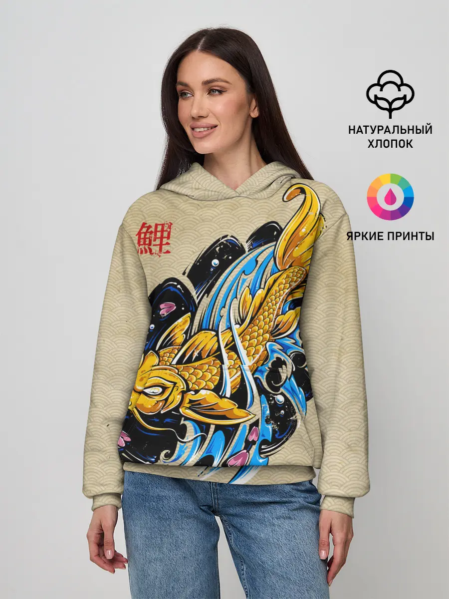Женское худи / Золотая рыба кои