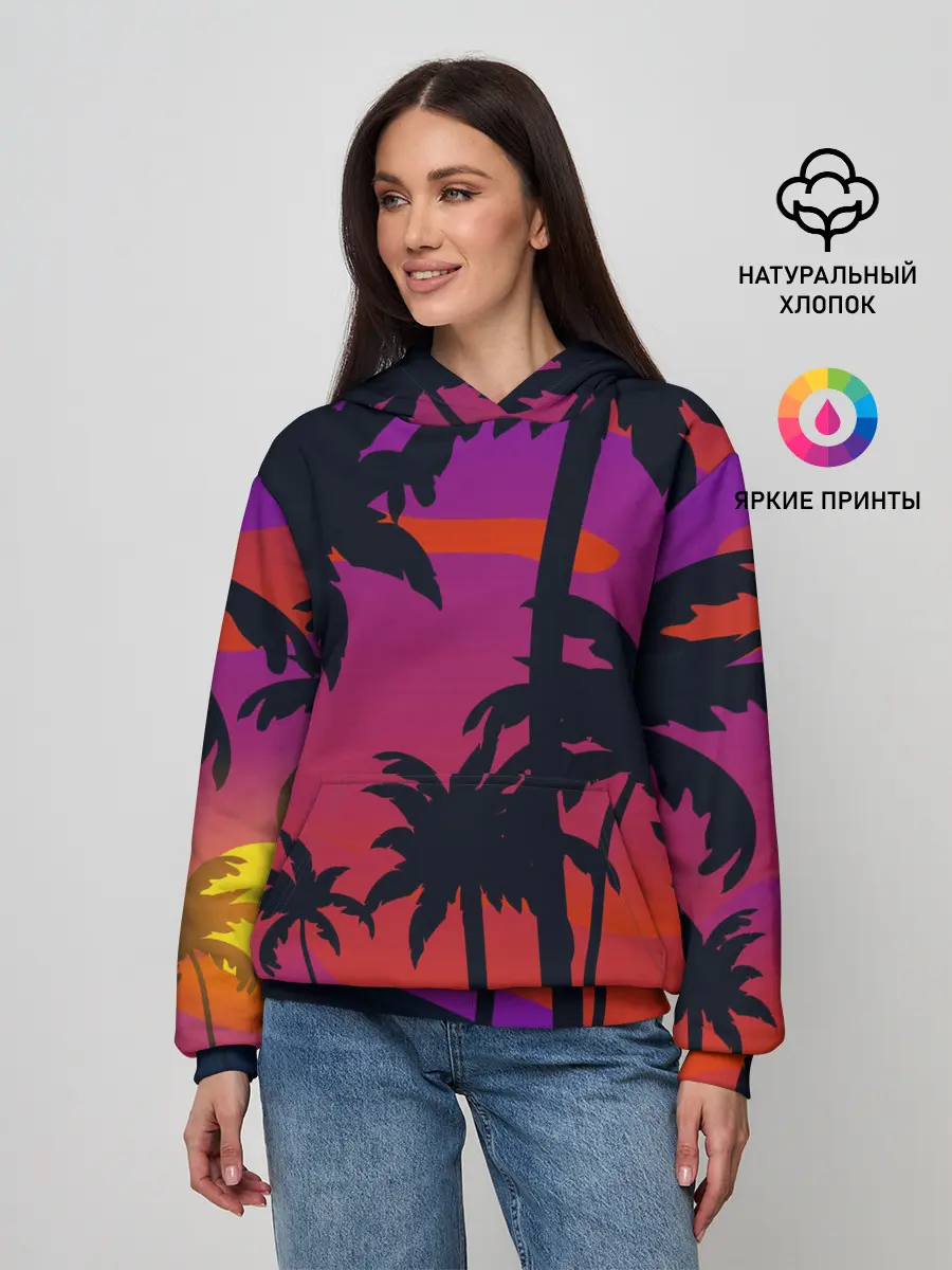 Женское худи / Тропический пляж