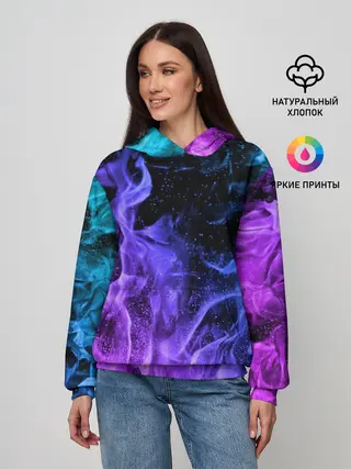 Женское худи / ОГОНЬ НЕОН