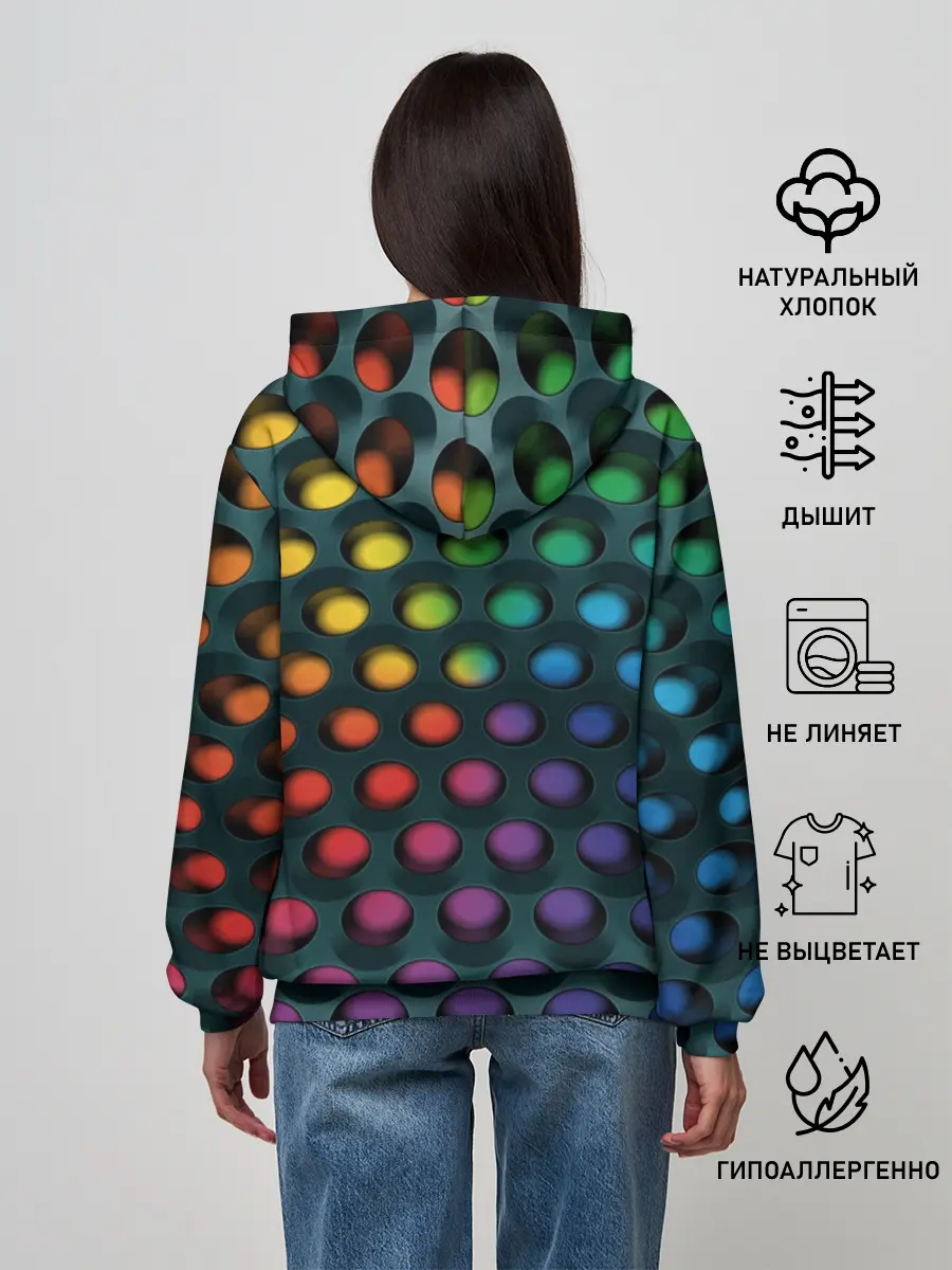 Женское худи / 3Д спектр