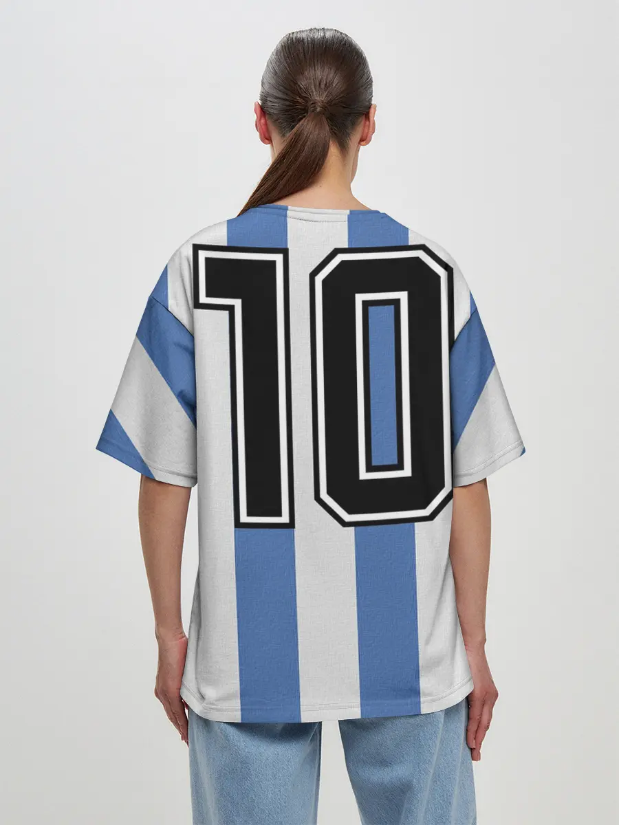 Женская футболка оверсайз / Диего Армандо Марадона D10S