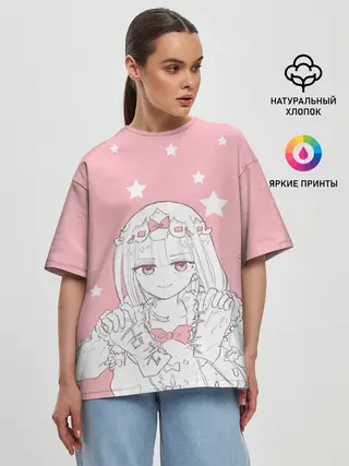 Женская футболка оверсайз / Сон в замке демона