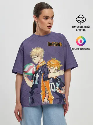 Женская футболка оверсайз / Haikyuu Кэй Цукишима