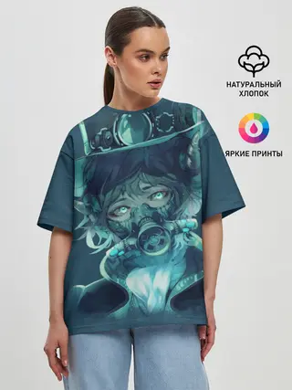 Женская футболка оверсайз / Маска. Аниме