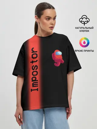 Женская футболка оверсайз / AMONG US